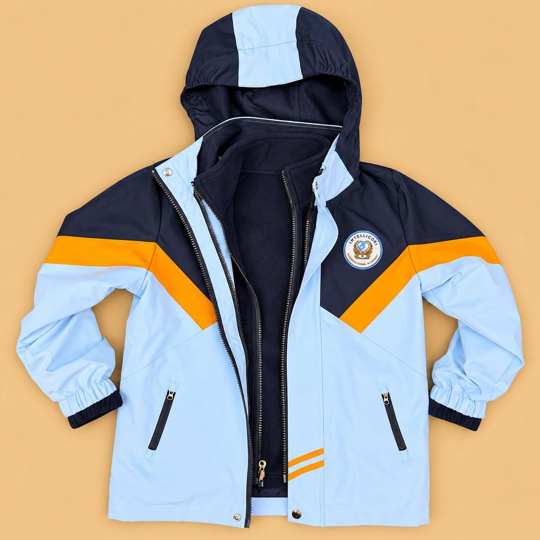 Hooded Outdoor Jacket + Fleece Liner